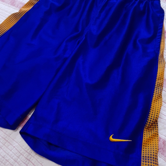 NIKE Blue & Gold Large Polyester Shorts - Picture 3 of 7